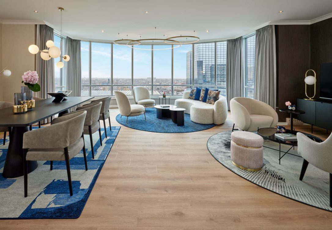Suite in de stad van Rotterdam bij het Rotterdam Marriott Hotel